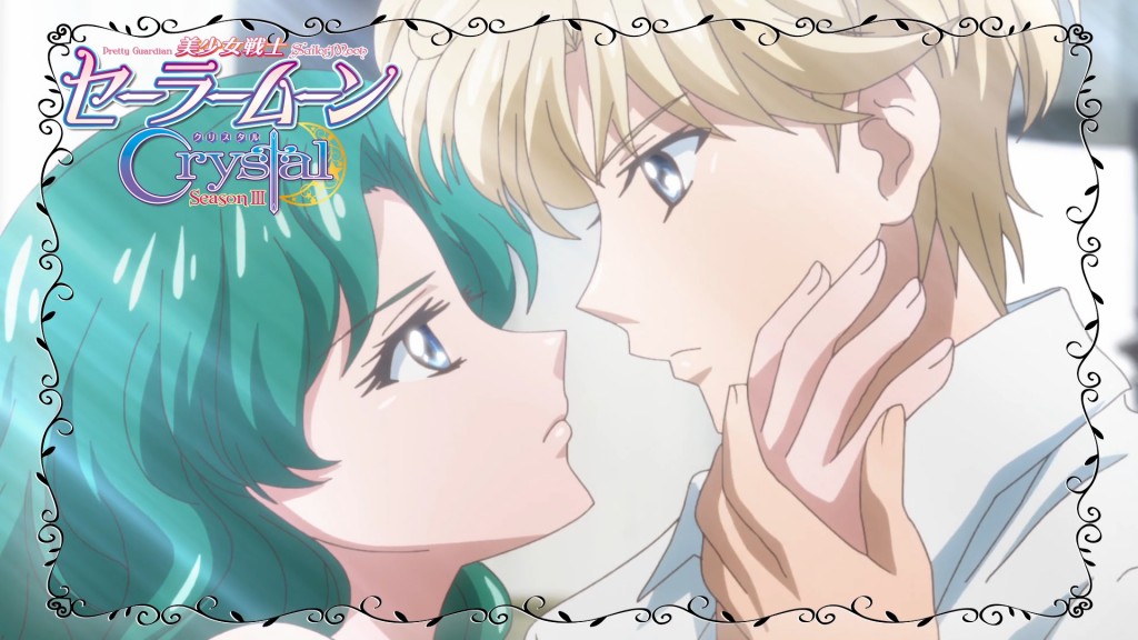 Sailor Moon Crystal Act 28 - Michiru kissing Haruka