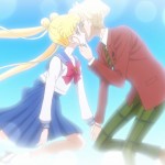 Sailor Moon Crystal Act 29 - Haruka kissing Usagi