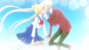 Sailor Moon Crystal Act 29 - Haruka kissing Usagi