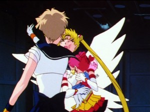 Sailor Moon Sailor Stars episode 198 - Sailor Uranus slaps Sailor Moon