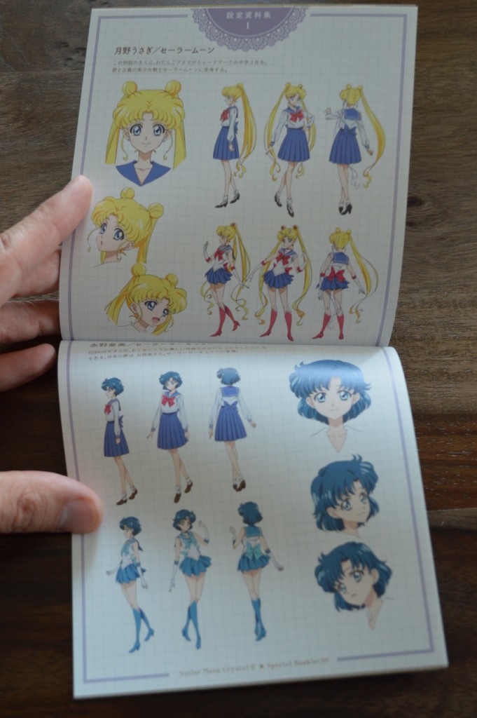 Sailor Moon Crystal Season III Blu-Ray vol. 1 - Special Booklet - Pages 16 and 17 - Usagi and Ami designs