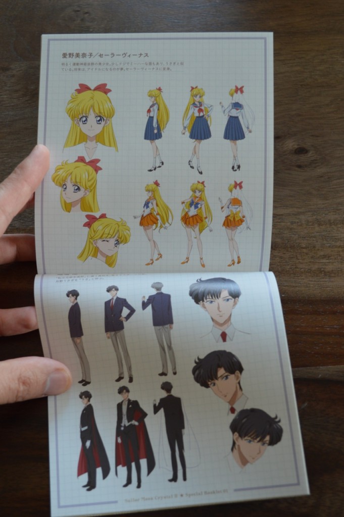 Sailor Moon Crystal Season III Blu-Ray vol. 1 - Special Booklet - Pages 20 and 21 - Minako and Mamoru designs