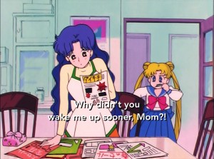 Sailor Moon episode 1 on Tubi TV - Usagi brushing her teeth
