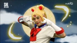 TWICE perform the Sailor Moon opening on SNL Korea - Kwon Kyuk Soo as Sailor Moon