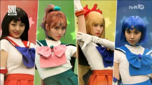 TWICE perform the Sailor Moon opening on SNL Korea - Sailor Mars, Jupiter, Venus and Mercury
