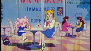 Make Up! Sailor Senshi - Chibiusa and Usagi at the Dam Dam Hamburger and Coffee Restaurant