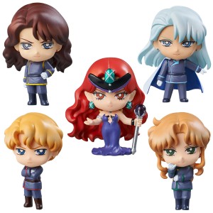 Dark Kingdom Petit Chara figures - Jadeite, Nephrite, Queen Beryl, Kunzite, Zoisite