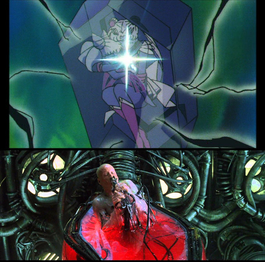 Sailor Moon SuperS The Movie and The Matrix - Usagi and Neo escape The Matrix