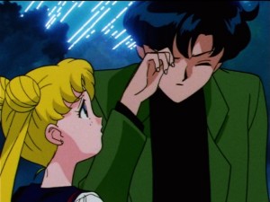 Sailor Moon SailorStars episode 167 - Mamoru getting a star in his eye