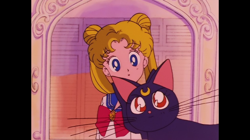 Sailor Moon Episode 1 - Japanese Blu-Ray - Usagi and Luna