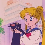 Sailor Moon Episode 1 - Japanese Blu-Ray - Usagi meets Luna