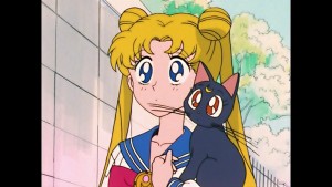 Sailor Moon episode 8 - Viz Blu-Ray - Usagi and Luna