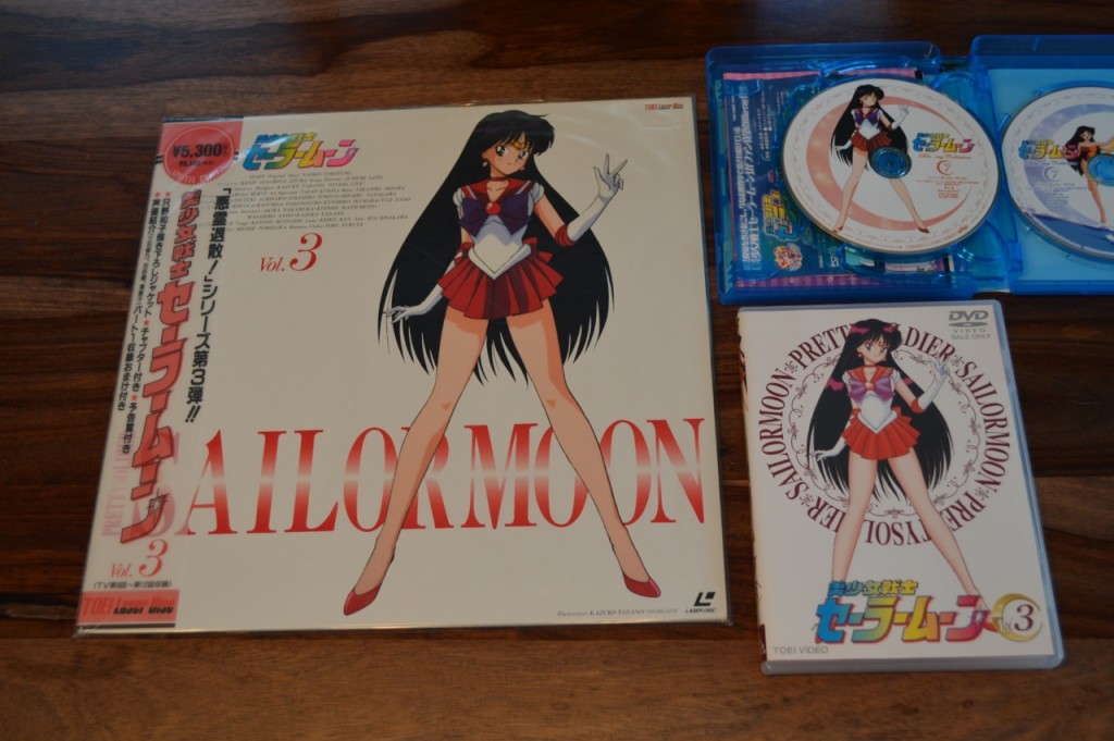Sailor Moon Japanese Blu-Ray Vol. 1 - Comparison between Laserdisc, Japanese DVD and Blu-Ray