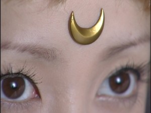 Live Action Pretty Guardian Sailor Moon Act 12 - The Crescent Moon on Sailor Venus's forehead