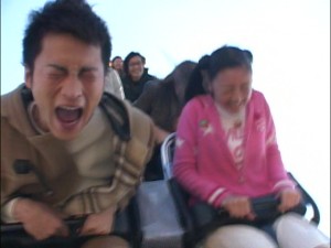 Live Action Pretty Guardian Sailor Moon Act 7 - Motoki and Usagi on a roller coaster