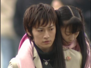 Live Action Pretty Guardian Sailor Moon Act 14 - Mamoru carries Usagi on his back