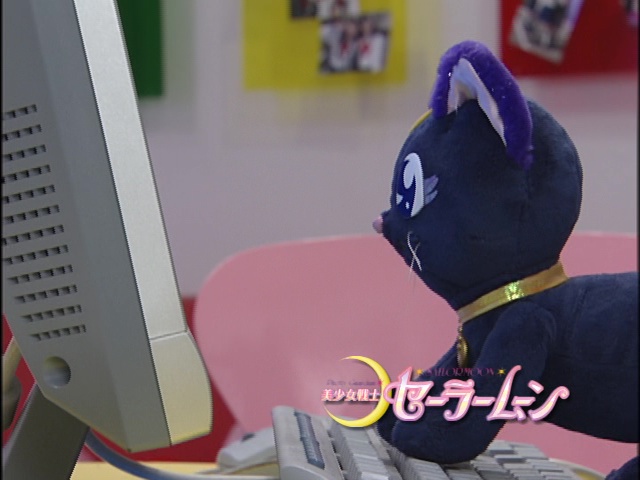 Live Action Pretty Guardian Sailor Moon Act 15 - Luna at the computer