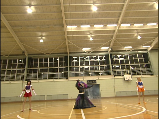 Live Action Pretty Guardian Sailor Moon Act 17 - Sailor Mars and Sailor Venus in the St. Juban Church gymnasium