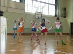 Live Action Pretty Guardian Sailor Moon Act 18 - The Sailor Team with Sailor Moon in the middle