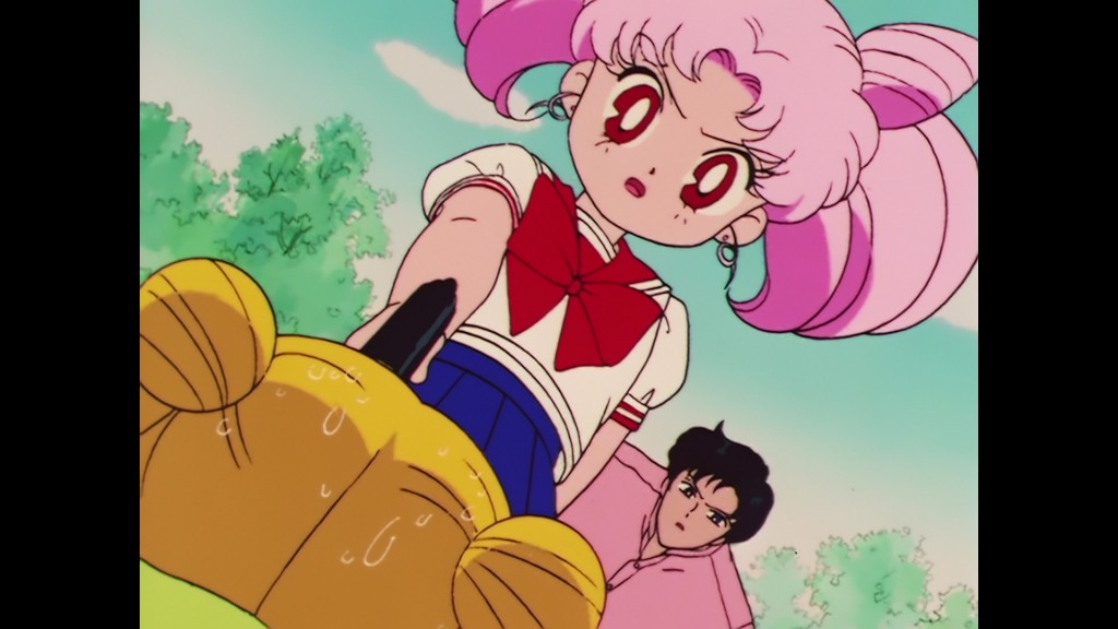 Sailor Moon R episode 60 - Japanese Blu-Ray - Chibiusa threatens Usagi