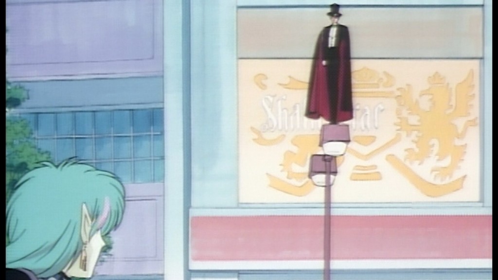 Sailor Moon R The Movie - Trailer - Mamoru in front of a billboard