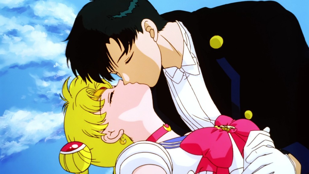 Sailor Moon R The Movie - Tuxedo Mask kisses a dead Sailor Moon