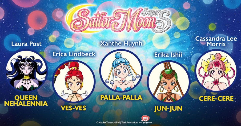Cast info for Sailor Moon SuperS Part 2 - The Amazoness Quartet and Queen Nehalennia