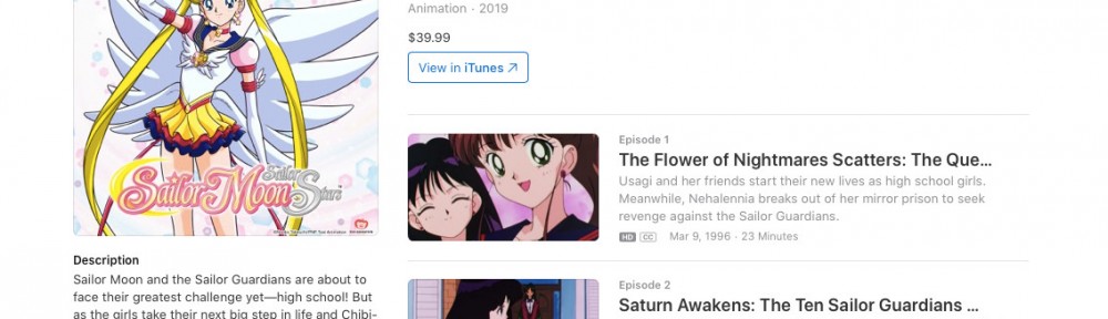 Sailor Moon Sailor Stars on iTunes