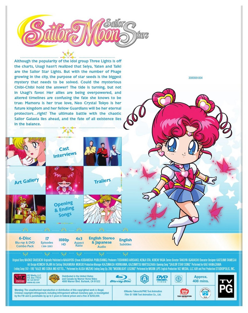 Sailor Moon Sailor Stars Part 2 - Blu-Ray back