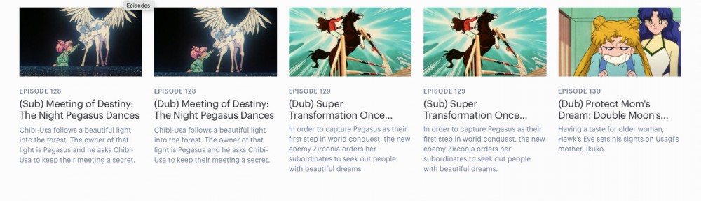 Sailor Moon SuperS dub on Hulu