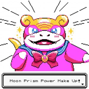 Galarian Slowpoke as Sailor Moon by @sindorman