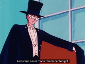 Sailor Moon Episode 01 on YouTube - Tuxedo Mask things that's awesome