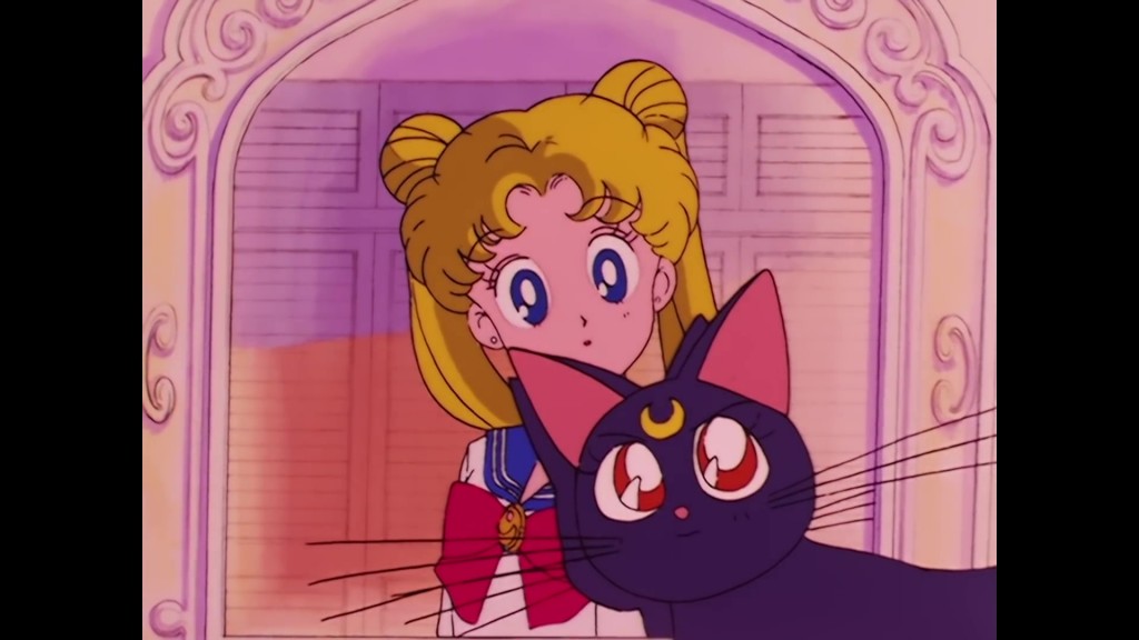 Sailor Moon episode 1 - YouTube - Usagi and Luna