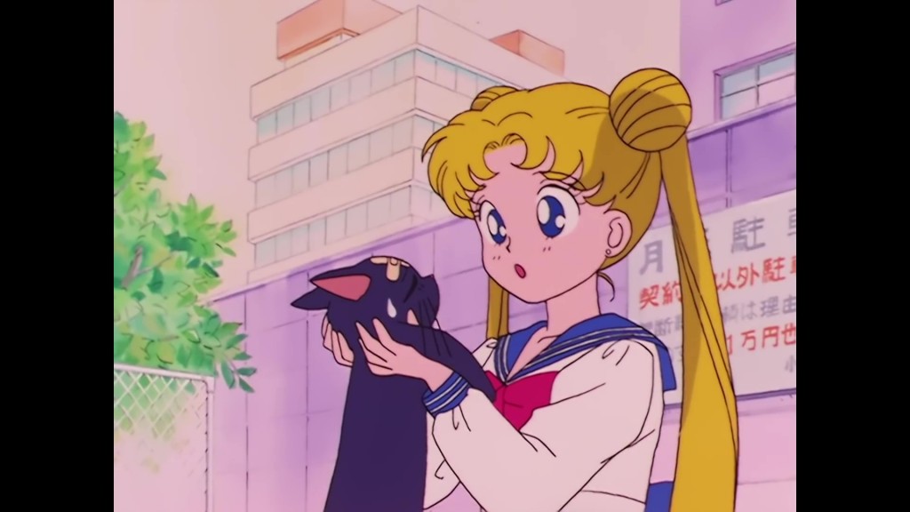 Sailor Moon episode 1 - YouTube - Usagi meets Luna