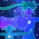 Sailor Moon Eternal Part 1 - Transformation Sequence - Chibiusa and Usagi