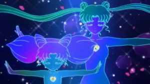 Sailor Moon Eternal Part 1 - Transformation Sequence - Chibiusa and Usagi
