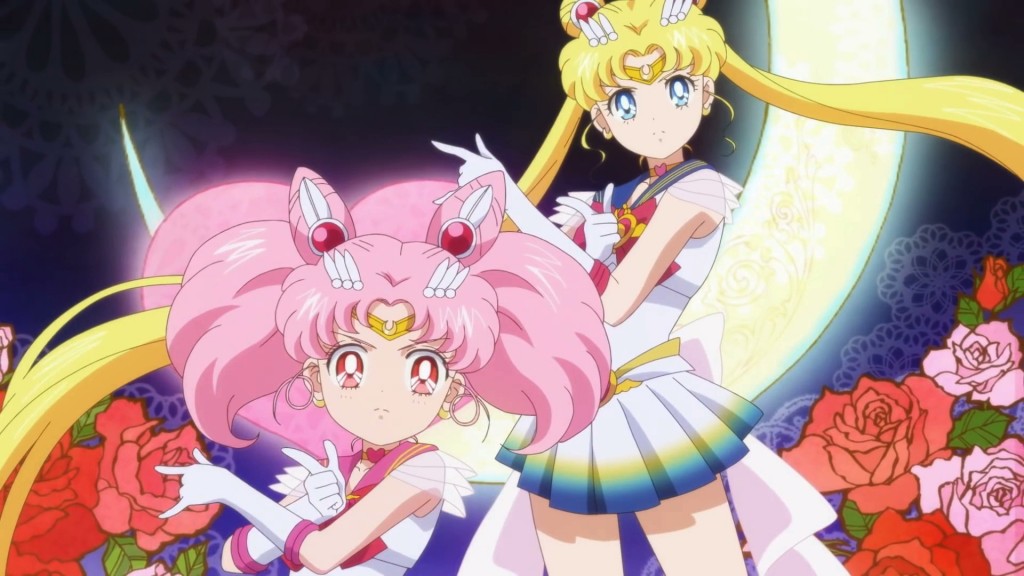 Sailor Moon Eternal Part 1 - Transformation Sequence - Super Sailor Chibi Moon and Super Sailor Moon