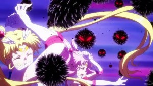 Sailor Moon Eternal - Sailor Moon and Chibi Moon getting attacked by COVID-19