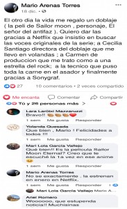 Mario Arenas Torres Facebook Post