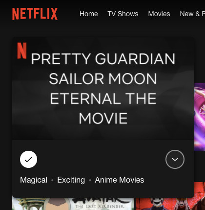 Pretty Guardian Sailor Moon Eternal The Movie on Netflix
