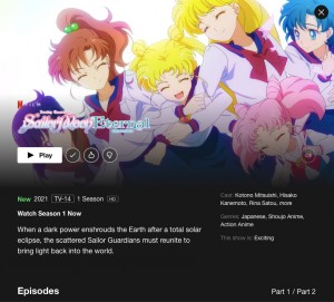 Sailor Moon Eternal on NetflixSailor Moon Eternal on Netflix