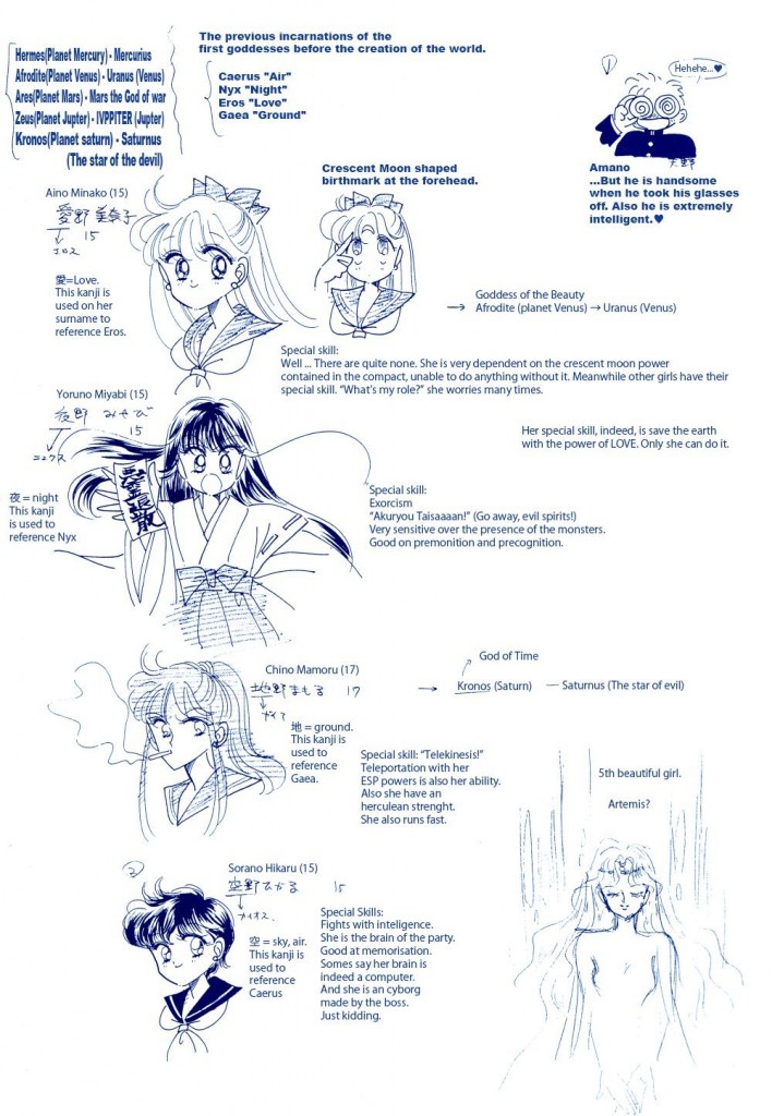 Sailor Moon Volume Infinity art book - Sailor V characters
