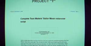 The Western World of Sailor Moon Documentary - Project "Y" script on Sailor Moon News